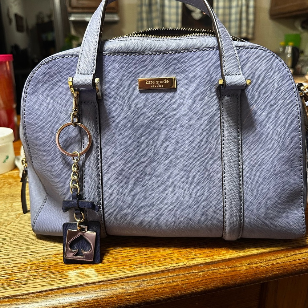Kate Spade periwinkle Crossbody Bag with Gold Accents